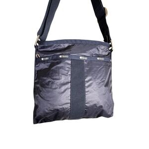 LeSportSac Solid Navy Blue Adjustable 10" x 9" Crossbody Bag Medium Lightweight